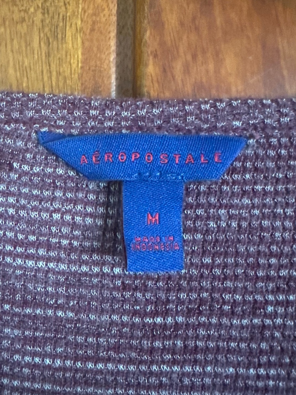 Aeropostale Marled Purple Long-Sleeve Tie-Front Top - Picture 2 of 4